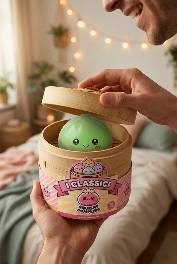 Mini Dumpling Squishy Zucchero — squishy antistress slow-rise kawaii