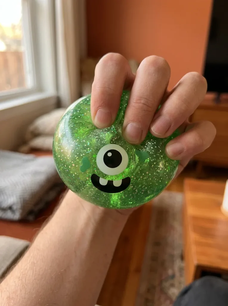 Squishy Dumpling Monster Halloween Verde Glitter — squishy antistress slow-rise kawaii