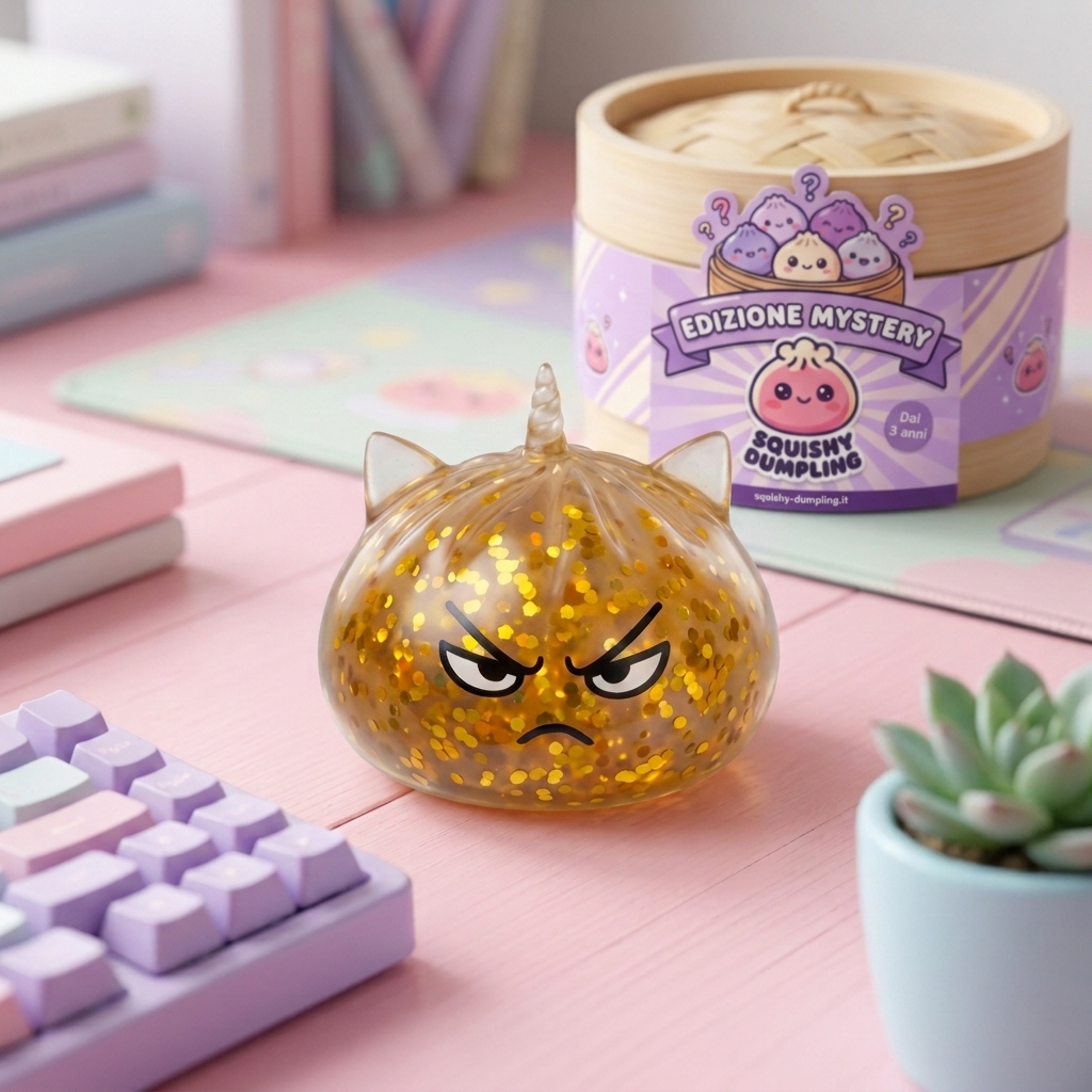 Glitter Dumpling Squishy Rare Unicorno Magico — squishy antistress slow-rise kawaii