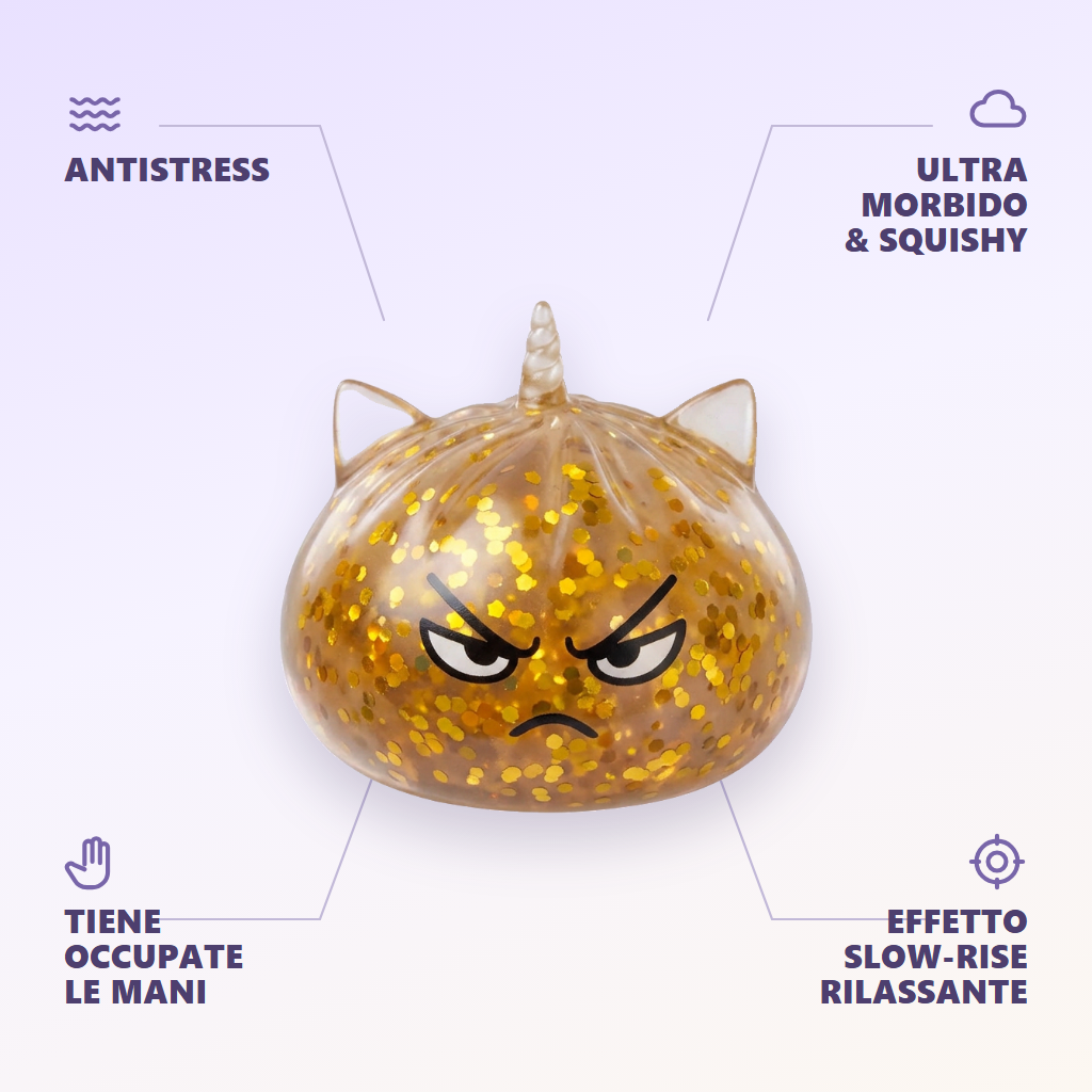 Glitter Dumpling Squishy Rare Unicorno Magico — squishy antistress slow-rise kawaii