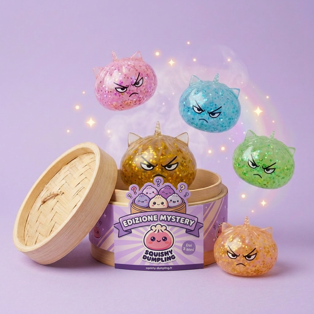 Glitter Dumpling Squishy Rare Unicorno Magico — squishy antistress slow-rise kawaii