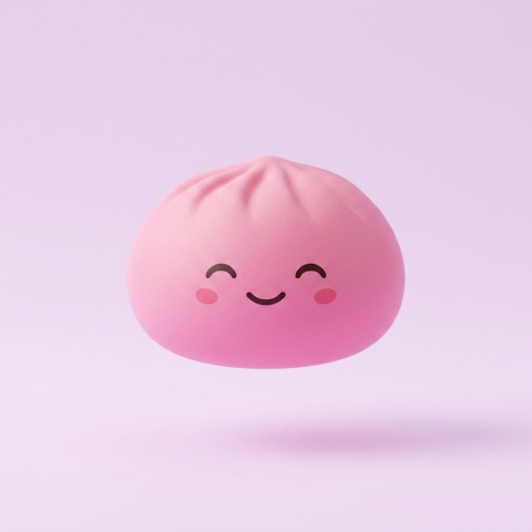 Mystery Dumpling Squishy con Cestino di Bambù — squishy antistress slow-rise kawaii
