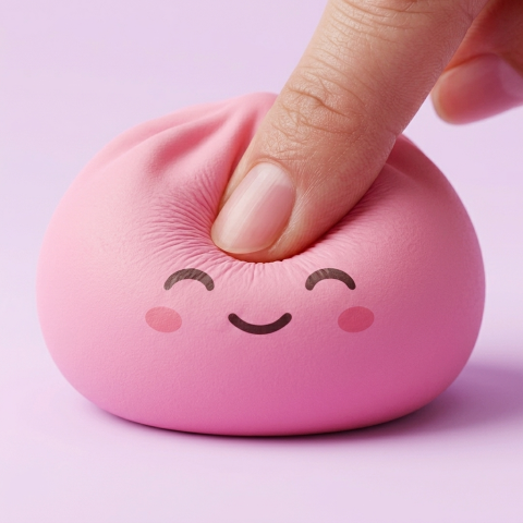 Mystery Dumpling Squishy con Cestino di Bambù — squishy antistress slow-rise kawaii