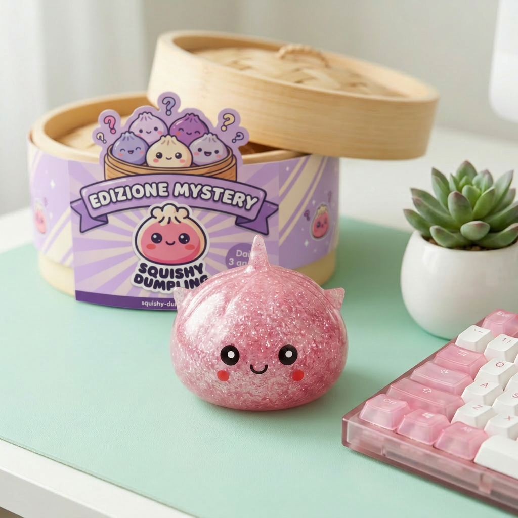Dumpling Squishy Glitter Unicorno Mystery — squishy antistress slow-rise kawaii