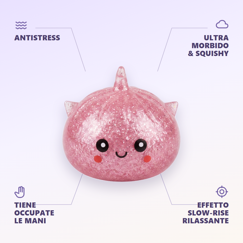 Dumpling Squishy Glitter Unicorno Mystery — squishy antistress slow-rise kawaii