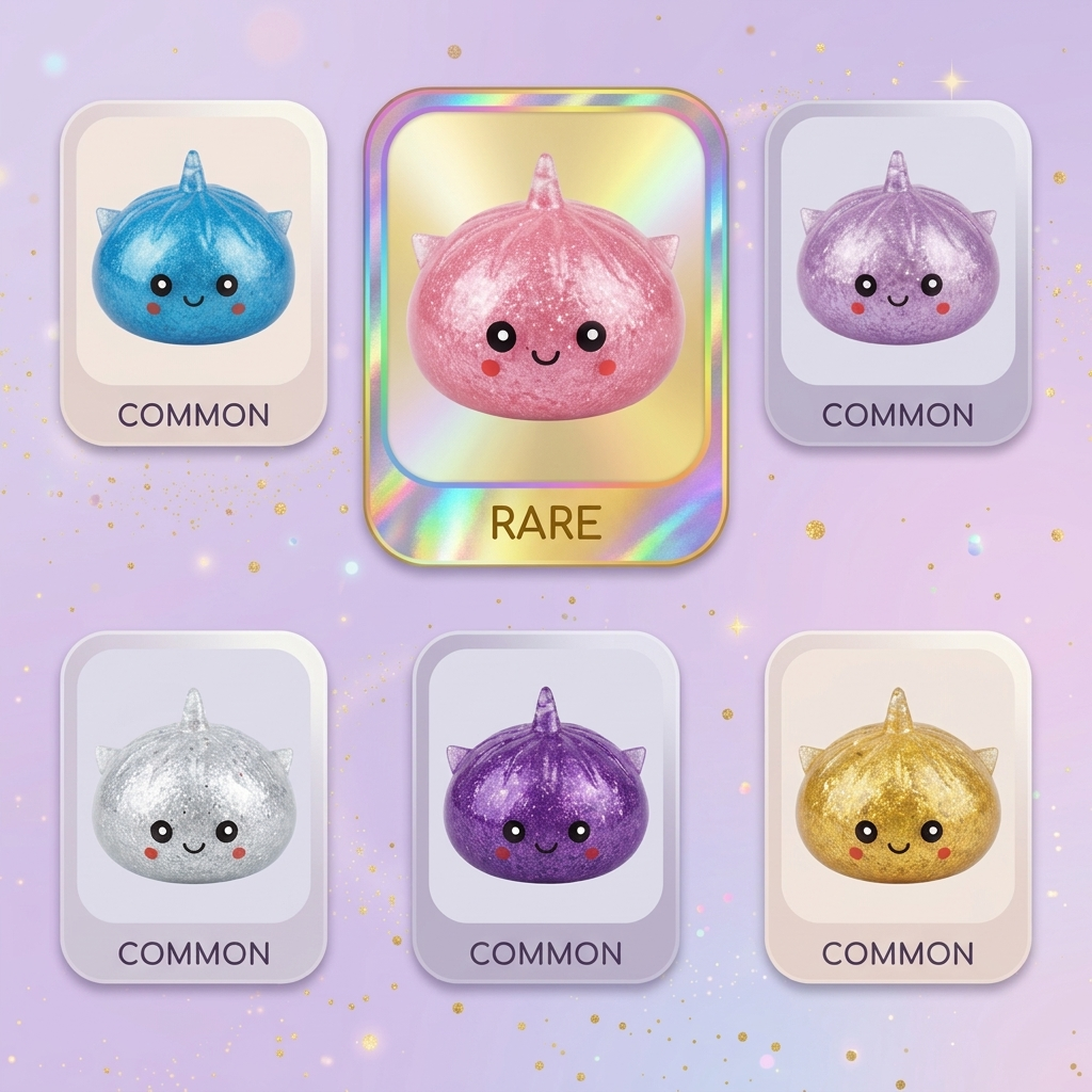 Dumpling Squishy Glitter Unicorno Mystery — squishy antistress slow-rise kawaii