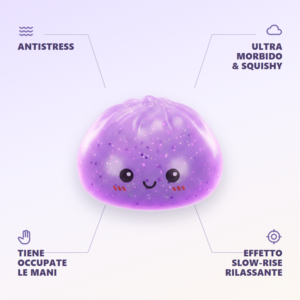 Dumpling Squishy Mystery Glow in the Dark Glitterato — squishy antistress slow-rise kawaii