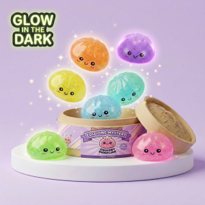Dumpling Squishy Mystery Glow in the Dark Glitterato — squishy antistress slow-rise kawaii