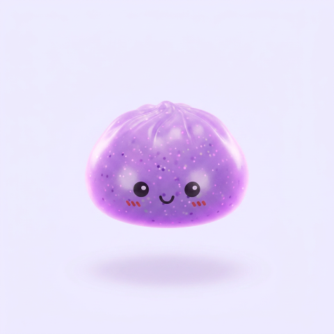 Dumpling Squishy Mystery Glow in the Dark Glitterato — squishy antistress slow-rise kawaii