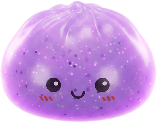 Dumpling Squishy Mystery Glow in the Dark Glitterato — squishy antistress slow-rise kawaii