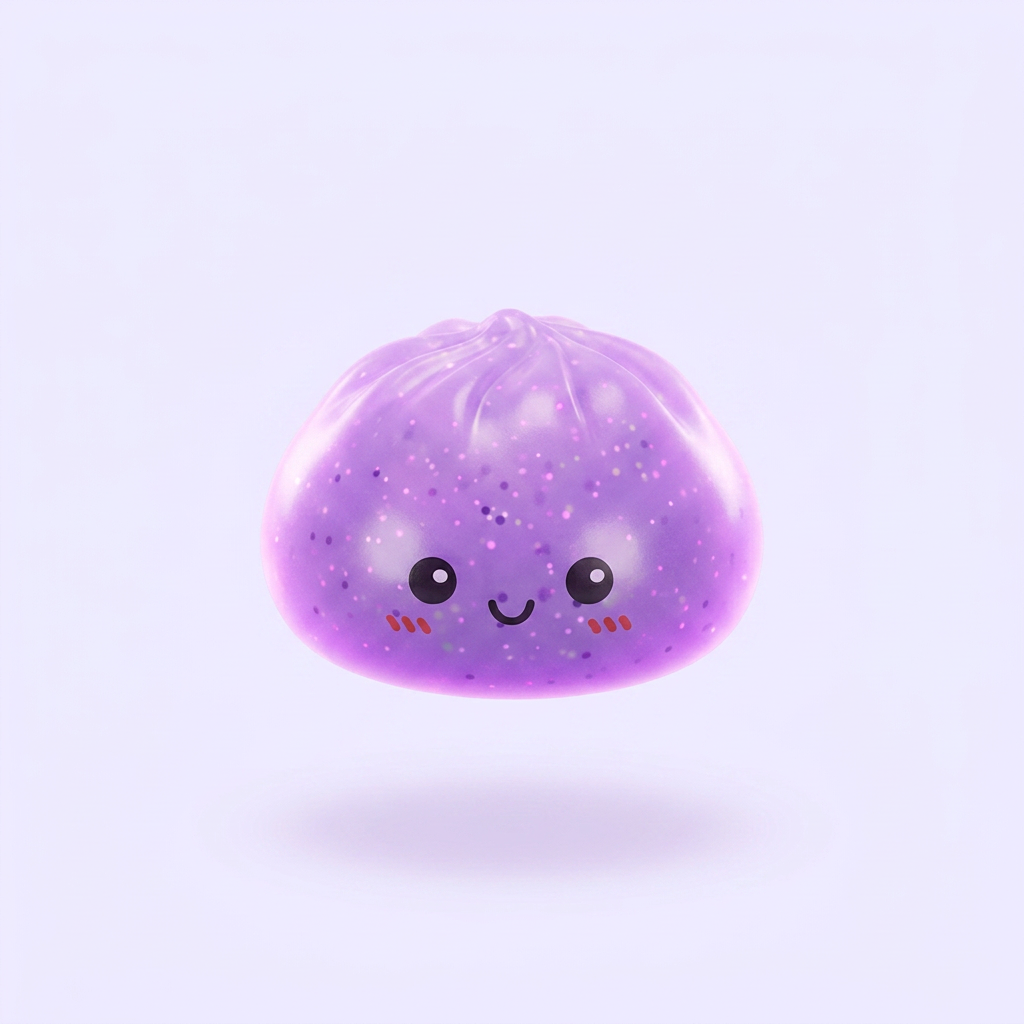 Dumpling Squishy Mystery Glow in the Dark Glitterato — squishy antistress slow-rise kawaii
