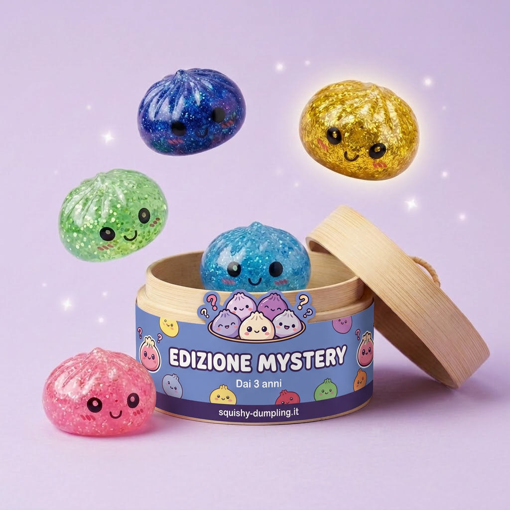 Squishy Dumpling Mystery Glitter Mini Set — squishy antistress slow-rise kawaii