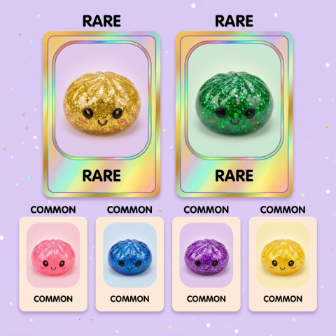Squishy Dumpling Mystery Glitter Mini Set — squishy antistress slow-rise kawaii