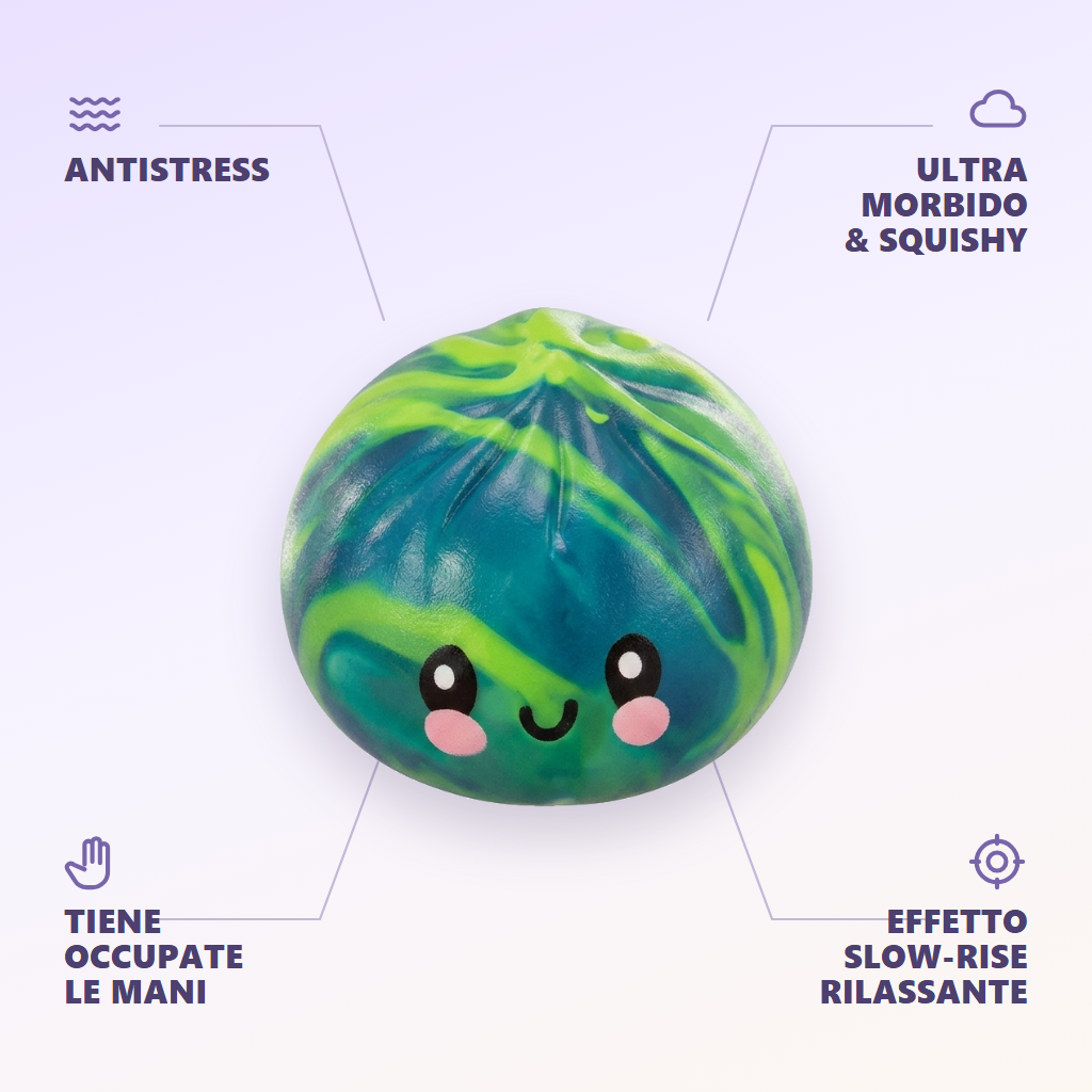 Dumpling Squishy Mystery Tie Dye Mini — squishy antistress slow-rise kawaii