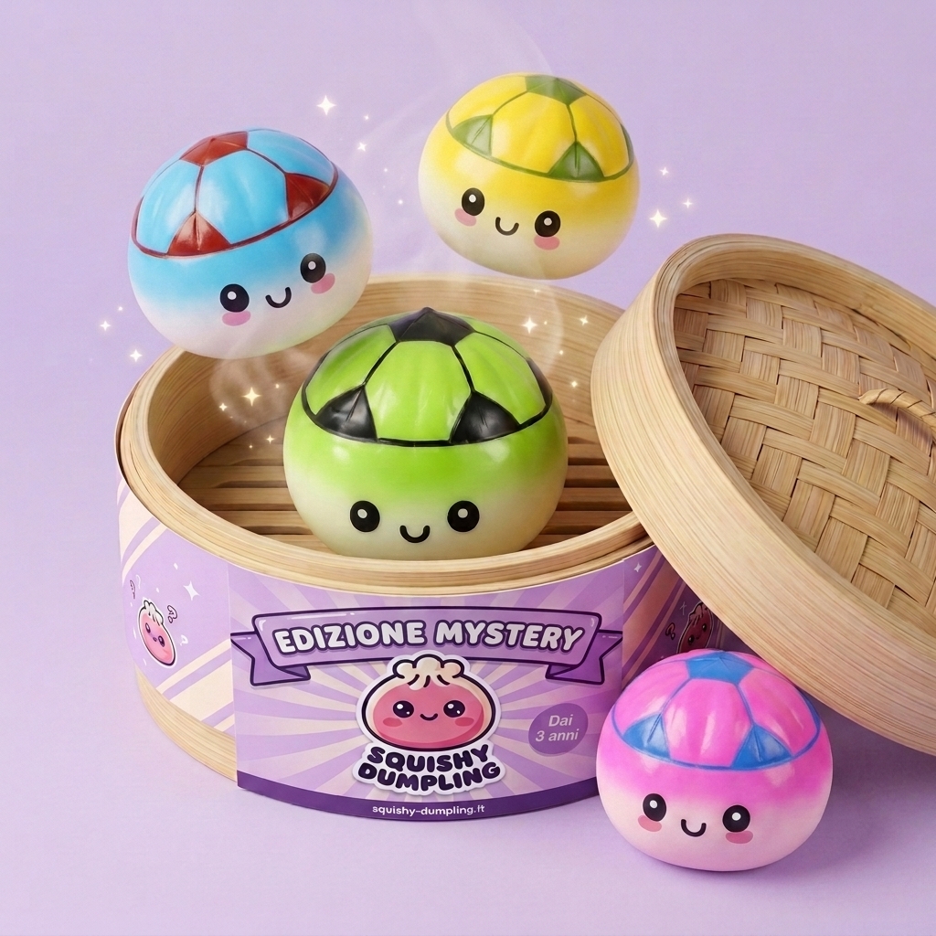 Mystery Dumpling Squishy Edizione Calcio — squishy antistress slow-rise kawaii