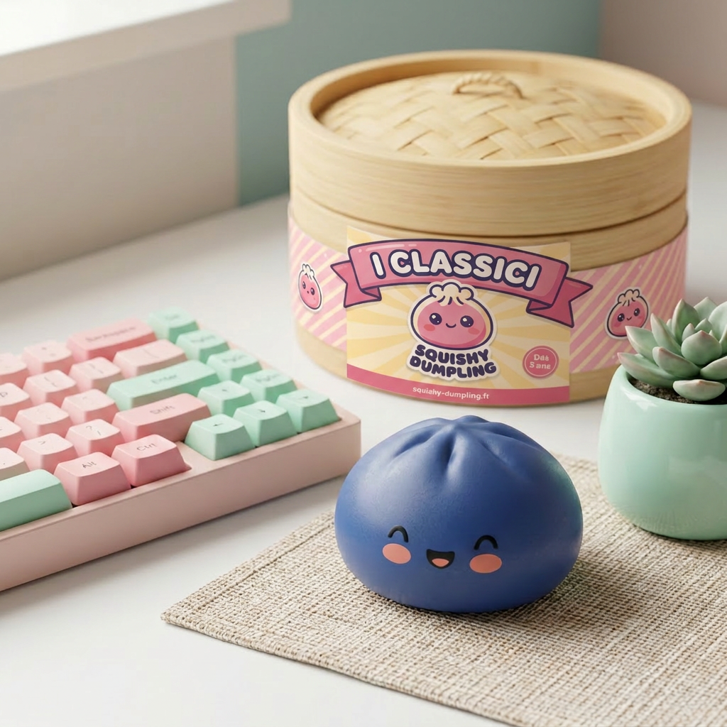 Dumpling Squishy Bleu Marine Notturno — squishy antistress slow-rise kawaii