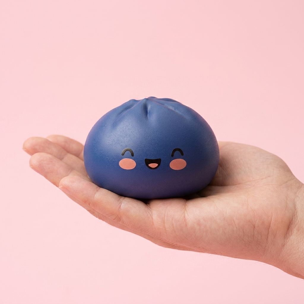 Dumpling Squishy Bleu Marine Notturno — squishy antistress slow-rise kawaii