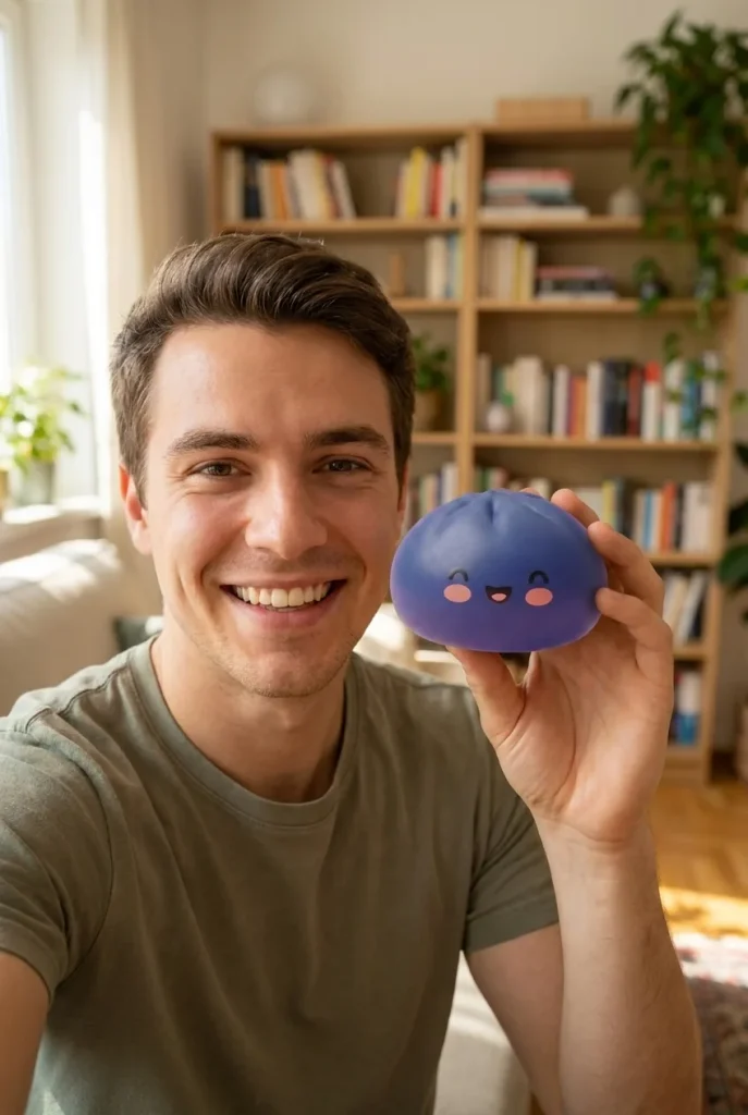 Dumpling Squishy Bleu Marine Notturno — squishy antistress slow-rise kawaii