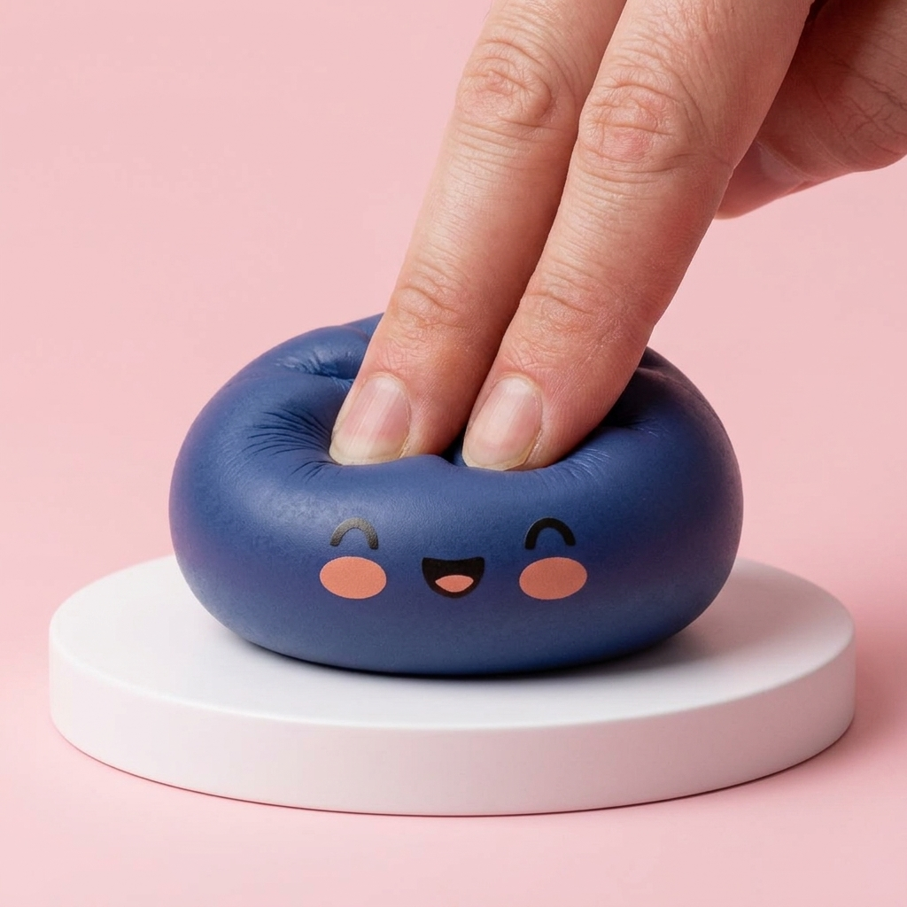 Dumpling Squishy Bleu Marine Notturno — squishy antistress slow-rise kawaii