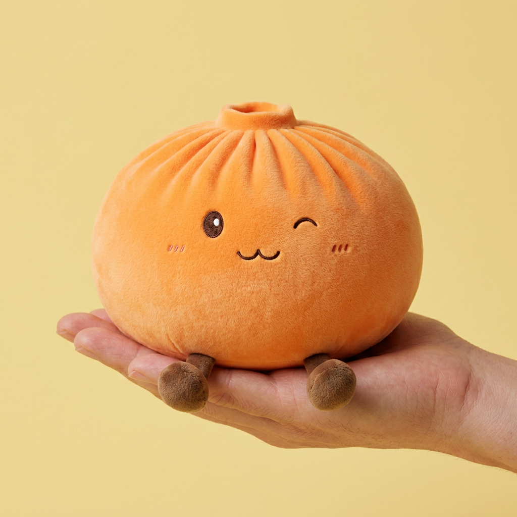 Giant Dumpling Squishy Arancione — squishy antistress slow-rise kawaii