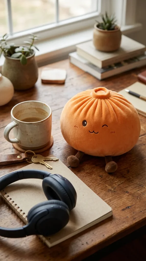 Giant Dumpling Squishy Arancione — squishy antistress slow-rise kawaii