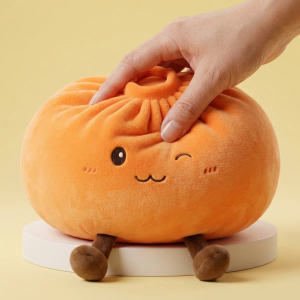 Giant Dumpling Squishy Arancione — squishy antistress slow-rise kawaii