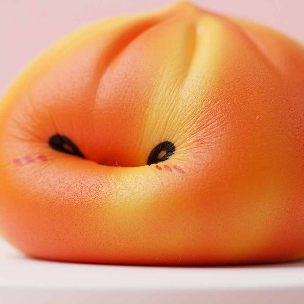 Squishy Dumpling Tie Dye Orange Effetto Marmo — squishy antistress slow-rise kawaii