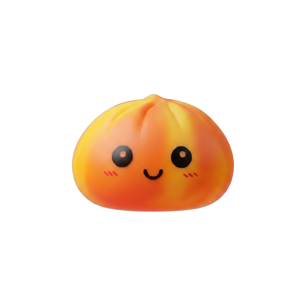 Squishy Dumpling Tie Dye Orange Effetto Marmo — squishy antistress slow-rise kawaii