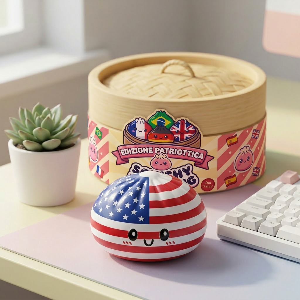 Squishy Dumpling USA Bandiera Americana — squishy antistress slow-rise kawaii
