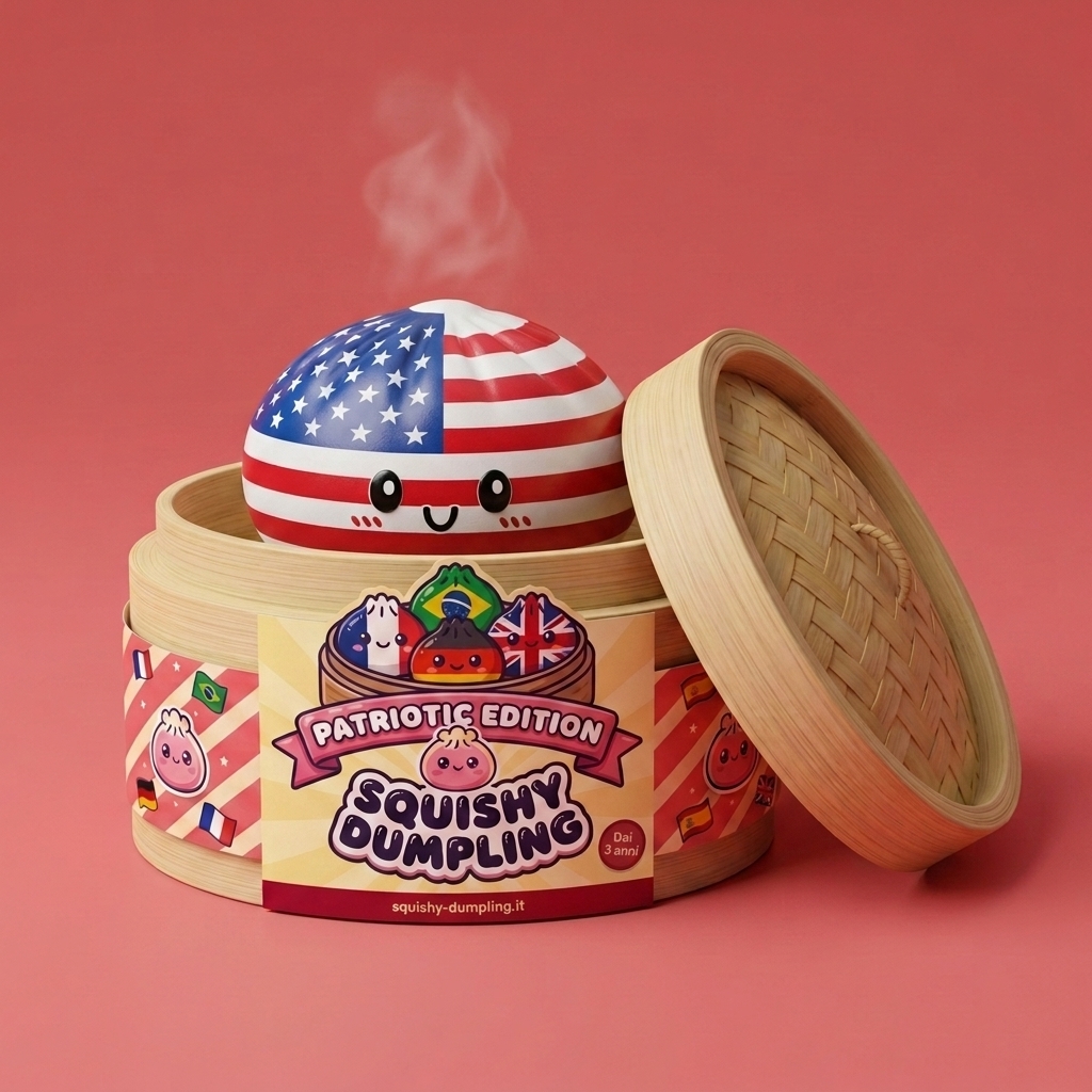 Squishy Dumpling USA Bandiera Americana — squishy antistress slow-rise kawaii