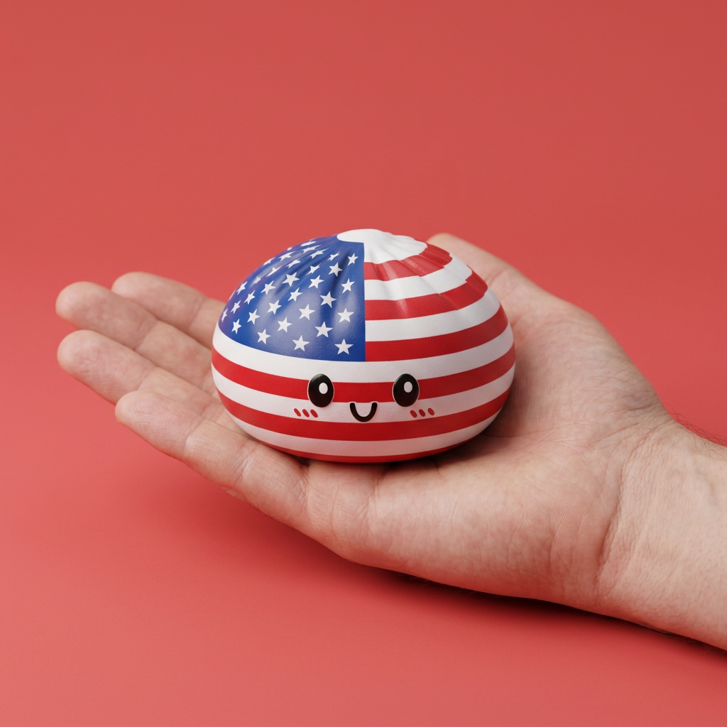 Squishy Dumpling USA Bandiera Americana — squishy antistress slow-rise kawaii