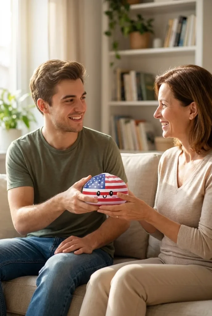 Squishy Dumpling USA Bandiera Americana — squishy antistress slow-rise kawaii