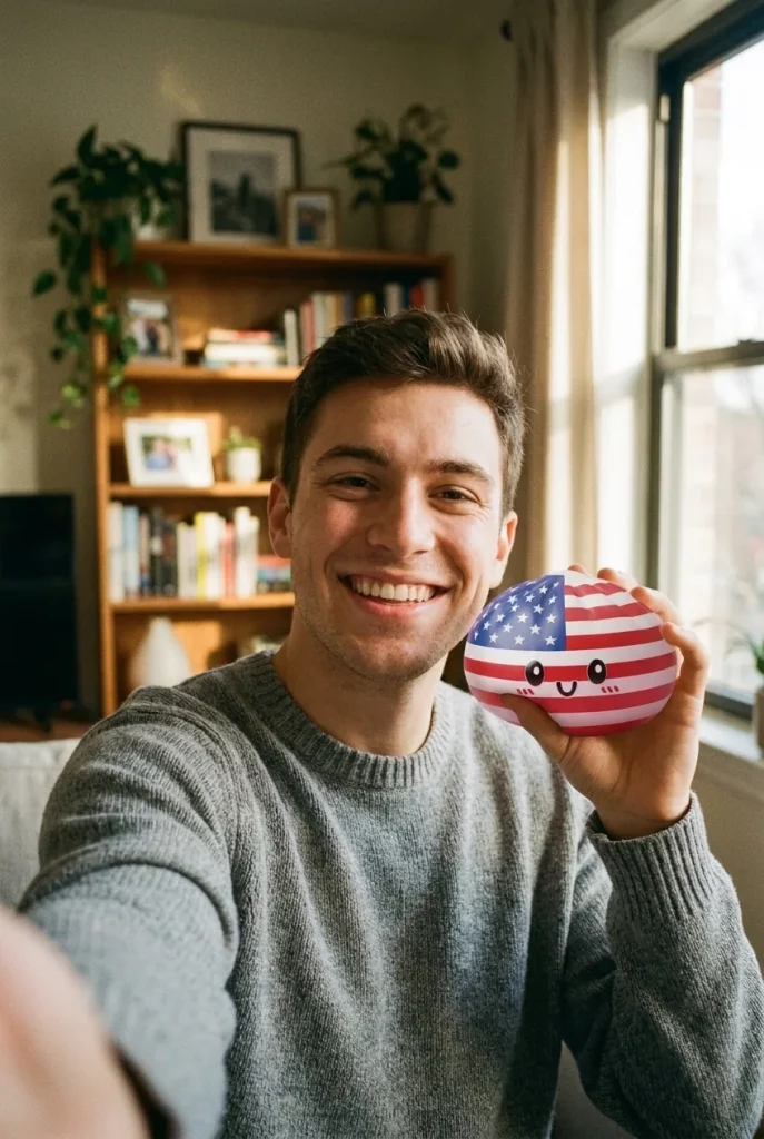 Squishy Dumpling USA Bandiera Americana — squishy antistress slow-rise kawaii