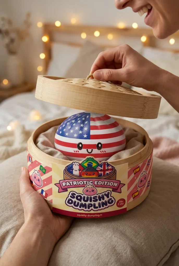 Squishy Dumpling USA Bandiera Americana — squishy antistress slow-rise kawaii