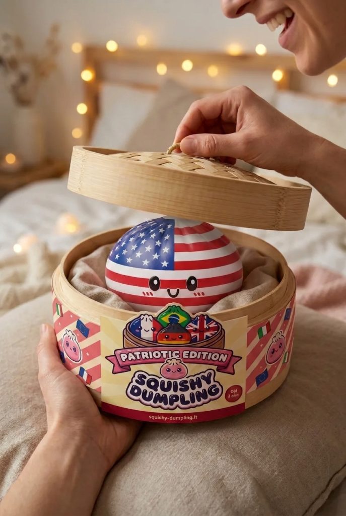 Squishy Dumpling USA Bandiera Americana — squishy antistress slow-rise kawaii