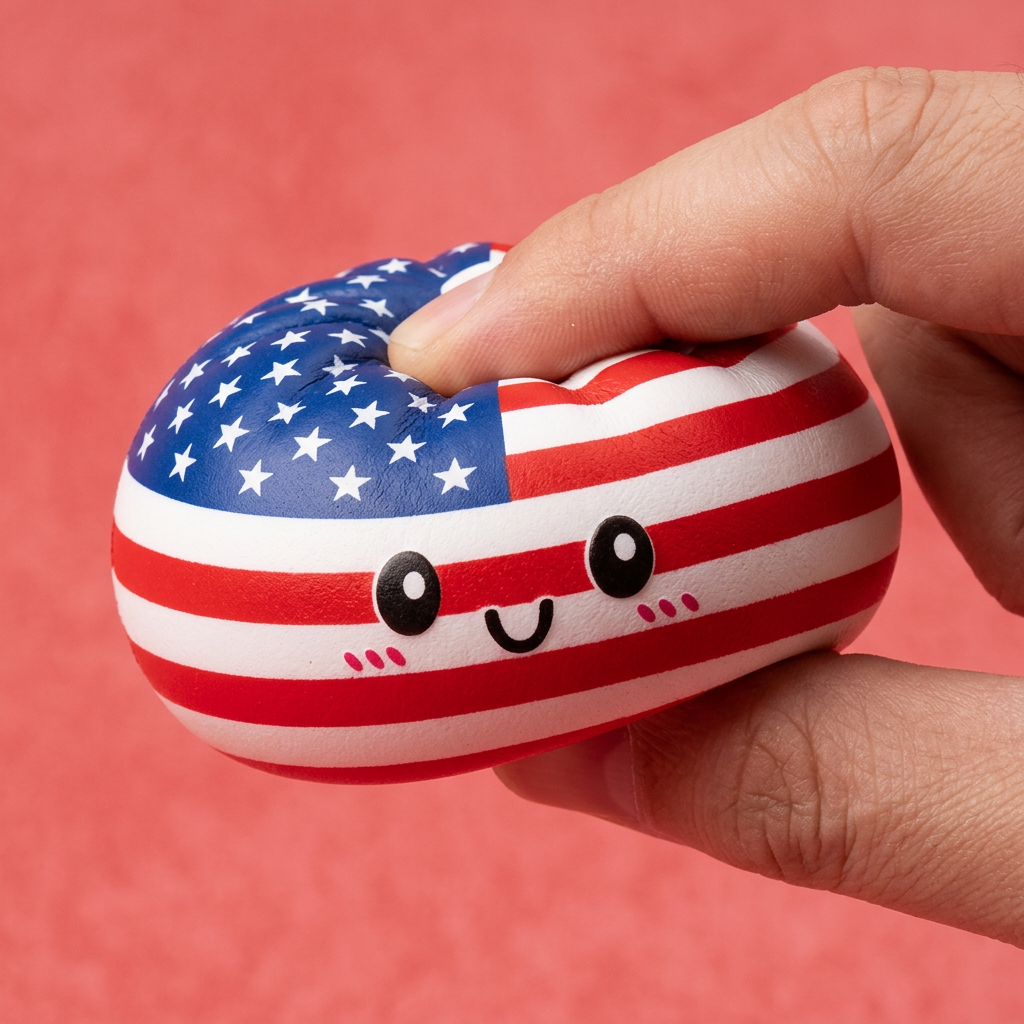 Squishy Dumpling USA Bandiera Americana — squishy antistress slow-rise kawaii