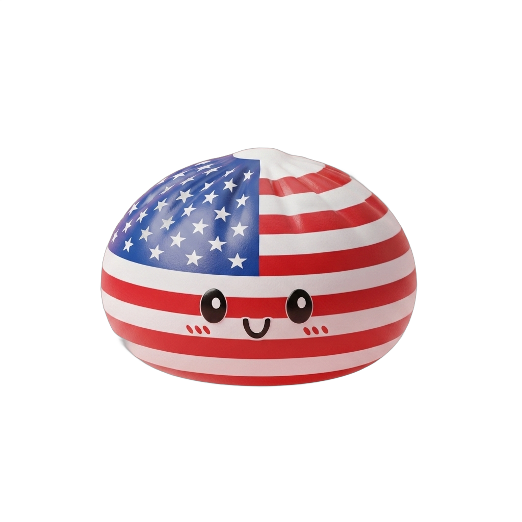 Squishy Dumpling USA Bandiera Americana — squishy antistress slow-rise kawaii