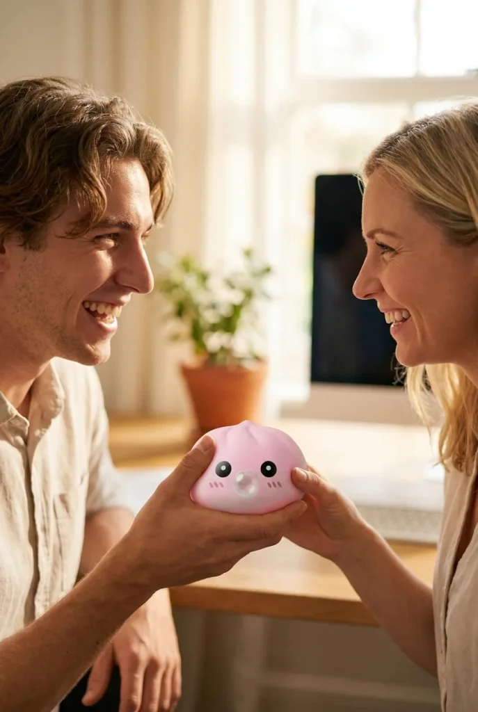 Dumpling Squishy Rosa Soffice con Cestino Bamboo — squishy antistress slow-rise kawaii