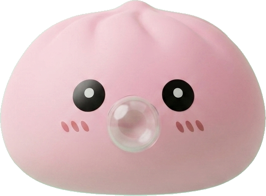 Dumpling Squishy Rosa Soffice con Cestino Bamboo — squishy antistress slow-rise kawaii