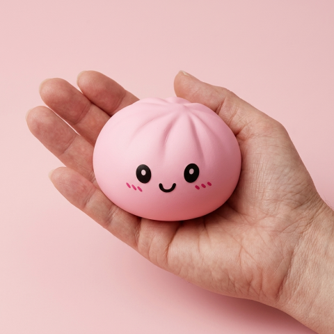 Pink Squishy Dumpling Dolcezza Fiorita — squishy antistress slow-rise kawaii