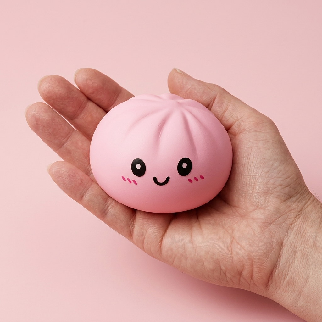 Pink Squishy Dumpling Dolcezza Fiorita — squishy antistress slow-rise kawaii