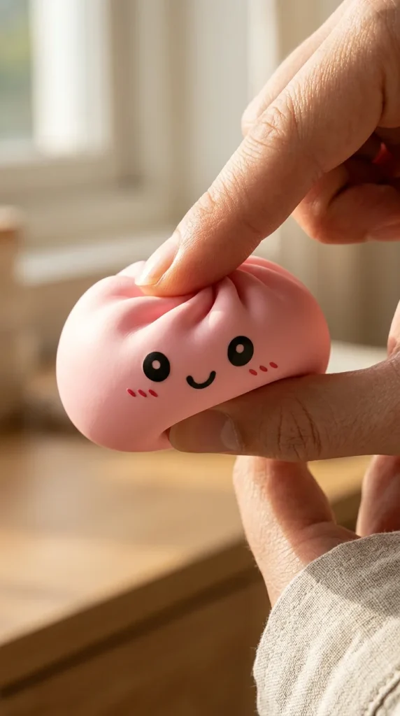 Pink Squishy Dumpling Dolcezza Fiorita — squishy antistress slow-rise kawaii