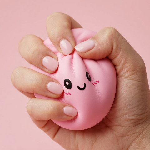 Pink Squishy Dumpling Dolcezza Fiorita — squishy antistress slow-rise kawaii