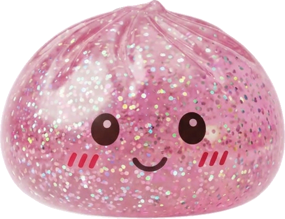 Glitter Dumpling Squishy Rosa Kawaii — squishy antistress slow-rise kawaii