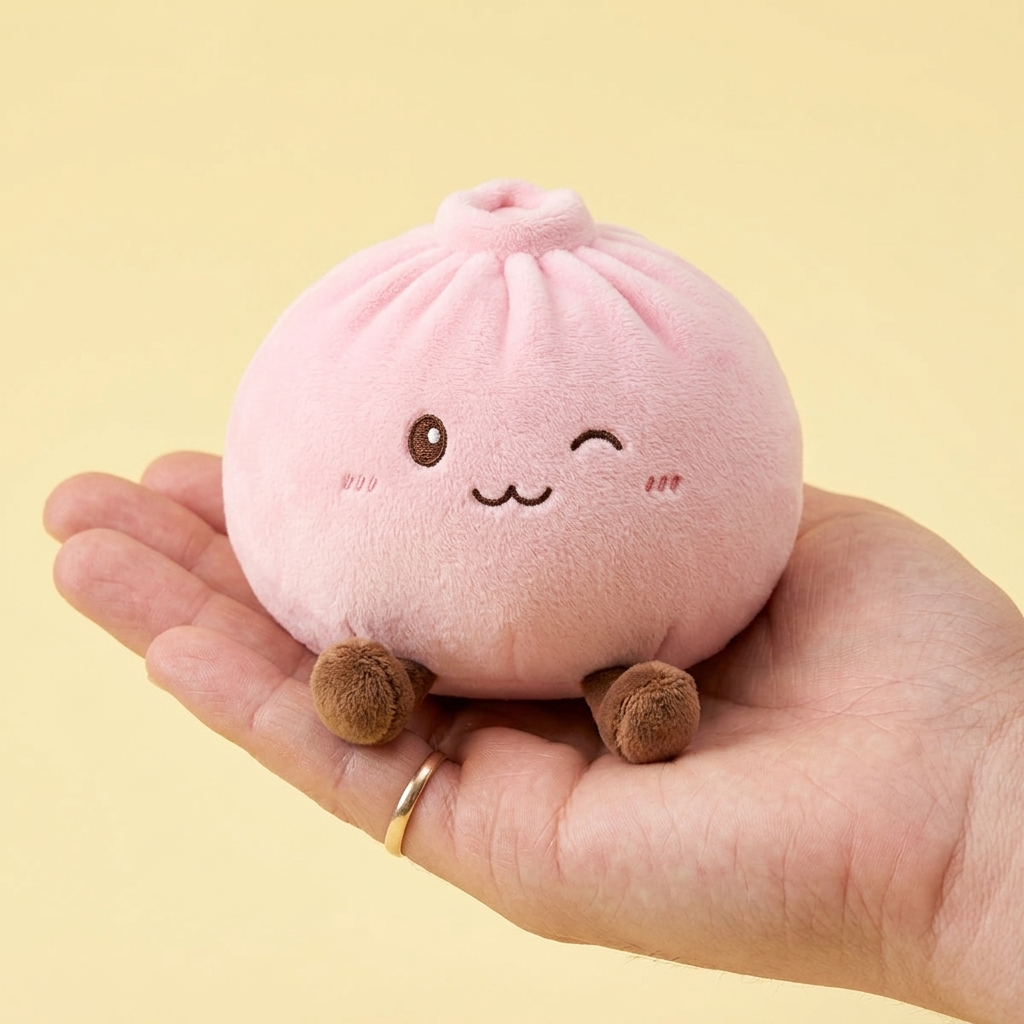 Squishy Dumpling Toy Rosa Gigante — squishy antistress slow-rise kawaii