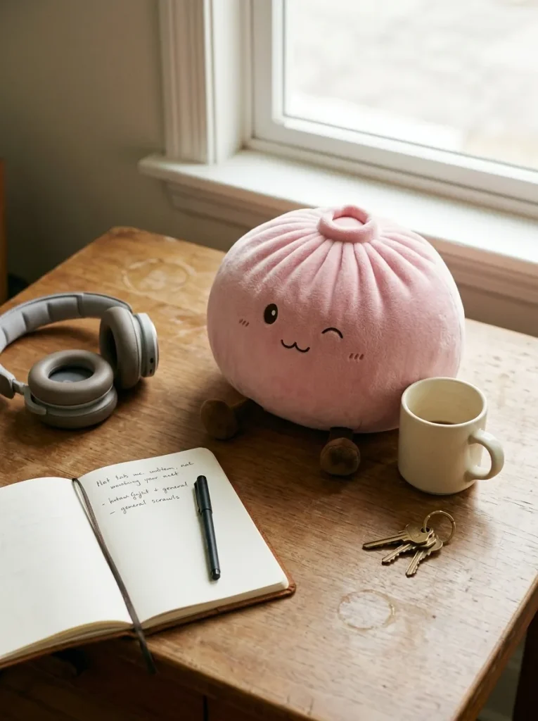 Squishy Dumpling Toy Rosa Gigante — squishy antistress slow-rise kawaii