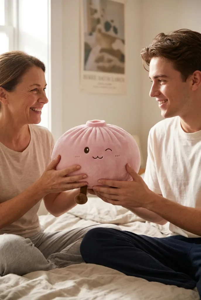 Squishy Dumpling Toy Rosa Gigante — squishy antistress slow-rise kawaii