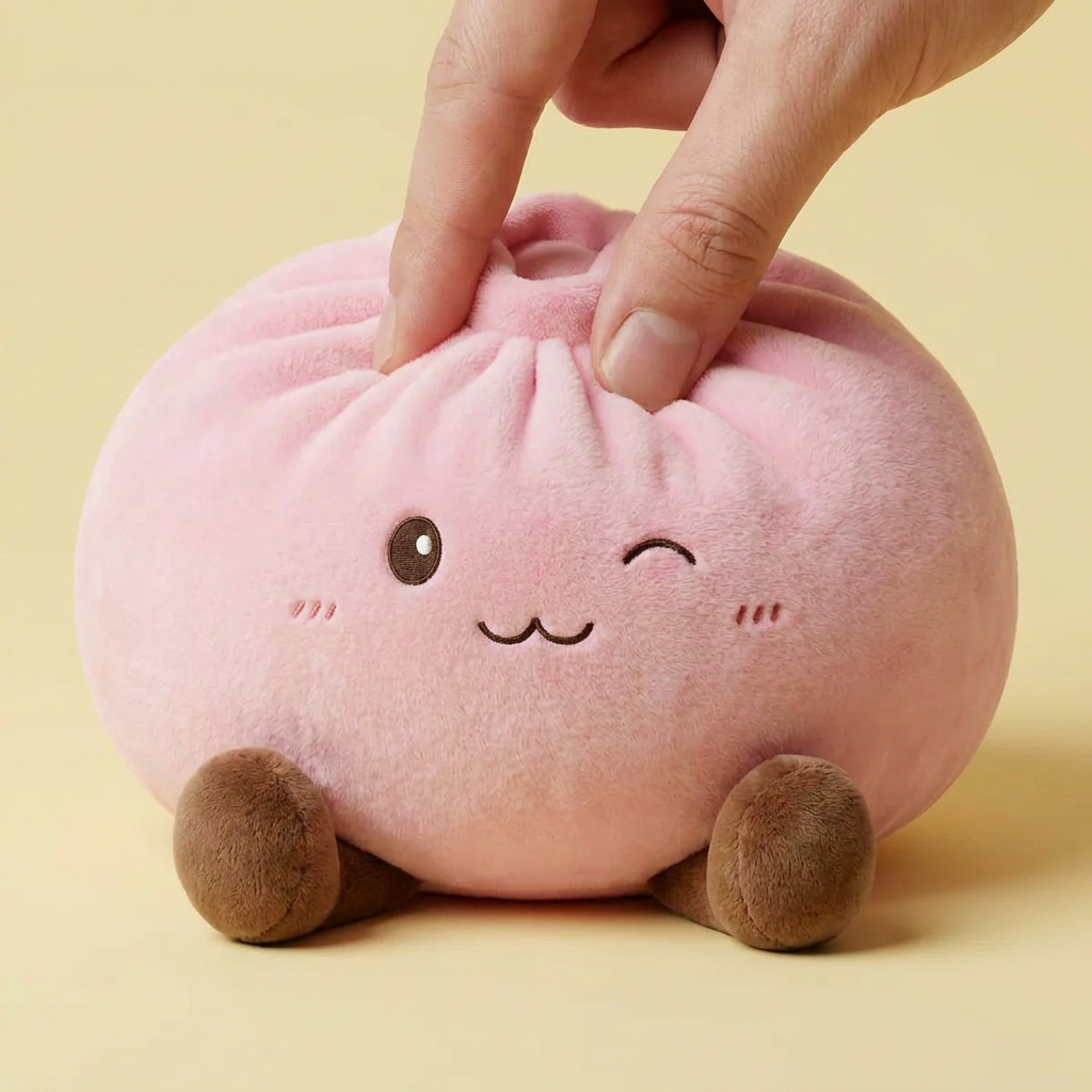 Squishy Dumpling Toy Rosa Gigante — squishy antistress slow-rise kawaii