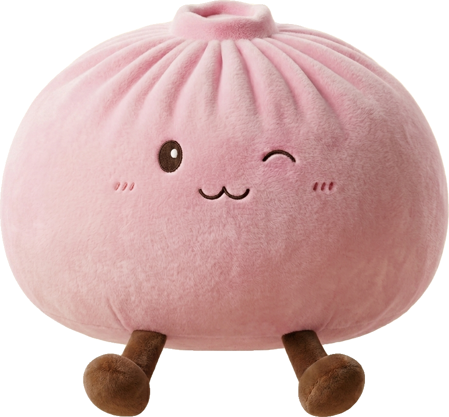 Squishy Dumpling Toy Rosa Gigante — squishy antistress slow-rise kawaii