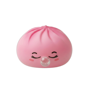 Dumpling Squishy Rosa Rare Blow con Cestino — squishy antistress slow-rise kawaii